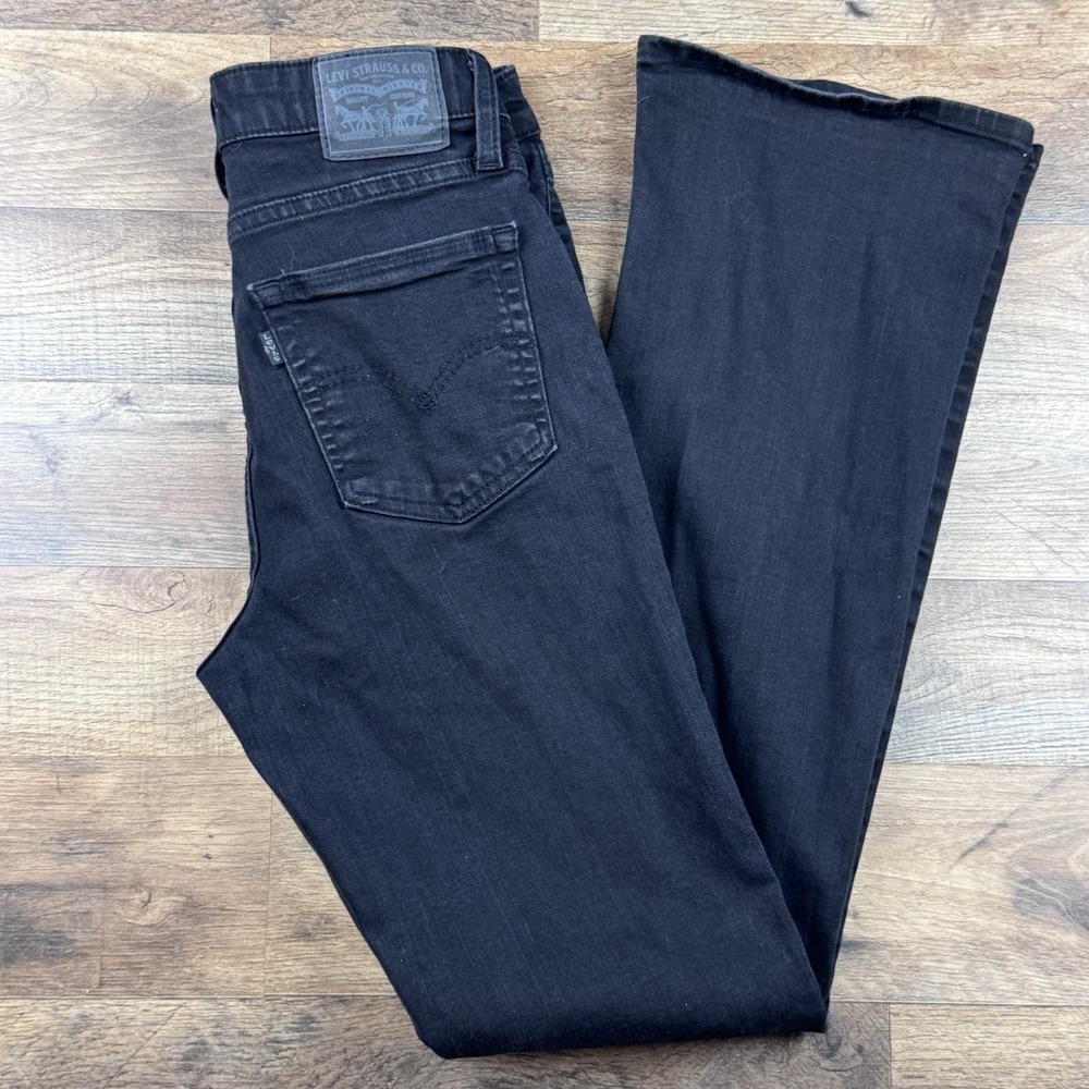 Levi's 725 High Rise Bootcut Jeans Size 29x32 Black